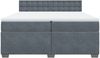 vidaXL Boxspringbett mit Matratze Dunkelgrau 200x200 cm Samt 3286415 Bild 4
