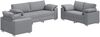 vidaXL Sofa 3 pcs Hellgrau 219 x 80 x 82 cm Leinenmischgewebe 3324658 Bild 2