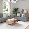 vidaXL Sofa 3 pcs Hellgrau 219 x 80 x 82 cm Leinenmischgewebe 3324658 Bild 1