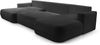 AX LIVING U Form Sofa mit Schlaffunktion Peoni 364cm elegantes Schwarz Bild 3