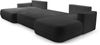 AX LIVING U Form Sofa mit Schlaffunktion Peoni 364cm elegantes Schwarz Bild 4