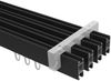 Innenlauf-Gardinenstangen-Set Smartline Lox 300 cm (geteilt in 3 x 100 cm), 4-läufig, 14x35 mm Schwarz Bild 3