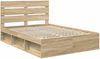 vidaXL Bettrahmen Sonoma 140 x 200 cm Massives Kiefernholz 3411738 Bild 4