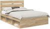 vidaXL Bettrahmen Sonoma 140 x 200 cm Massives Kiefernholz 3411738 Bild 2