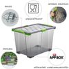 ROTHO Aufbewahrungsbox Evo Total Protection 65l Kiste mit Deckel und Räder Bild 3