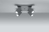 Deckenleuchte, Grau, Bewegliche Spots, L 25 cm Bild 4