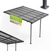 Juskys Terrassenüberdachung Borneo 3x3 m – Aluminium Terrassendach mit Doppelstegplatten Sonnenschutz Wandmontage Überdachung für Terrassen Anthrazit Bild 1