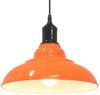 vidaXL Pendelleuchte Höhenverstellbar E27 Orange Glänzend Ø31cm Metall 4103440 Bild 5