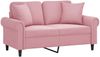 vidaXL 2-Sitzer-Sofa mit Zierkissen Rosa 120 cm Samt 3200938 Bild 3