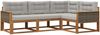 vidaXL Outdoor-Sofagarnitur mit Kissen 4 pcs Natur und Hellgrau 3382519 Bild 2