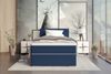 Boxspringbett Valerio Mini - Webstoff - dunkelblau - 100x200 cm Bild 3