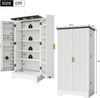 Kommode 120x60,5x40 cm mit LED-Sensorlicht, gerillten Türen und verstellbaren Böden, weiß (MDF) Bild 3