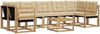 vidaXL Outdoor-Sofagarnitur mit Kissen 8 pcs Weiß und Beige 3389299 Bild 2