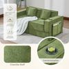 Odikalo 2-Sitzer Schlafsofa Sofa mit schlaffunktion, mit zwei Kissen,mit seitlichem Stauraum und Getränkehaltern Bild 2