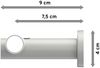 Gardinenstangen-Set Platon Sitra 180 cm, 1-läufig (ohne Ringe), 20 mm Ø Weiß Bild 2