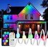 LMaxhome LED Stripe 15/30M RGB Permanente Außenbeleuchtung Smart Lichterkette Wasserdicht, Musik Sync, APP Bluetooth Fernbedienung Dimmbar Party Weihnachten Deko Bild 5
