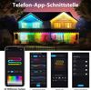 LMaxhome LED Stripe 15/30M RGB Permanente Außenbeleuchtung Smart Lichterkette Wasserdicht, Musik Sync, APP Bluetooth Fernbedienung Dimmbar Party Weihnachten Deko Bild 3