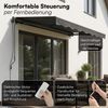 STEELSØN 'Kestria' Gelenkarmmarkise 300x250 cm mit LEDs, Markise elektrisch, anthrazit, Terrassenmarkise selbst montierbar Bild 2