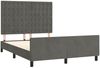 vidaXL Bettgestell mit Kopfteil Samt Dunkelgrau 140x200 cm, Härtegrad: H2 [3126002] Bild 4