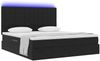 vidaXL LED-Speicherbett mit Matratze Schwarz 160 x 200 cm Samt 3372797 Bild 3