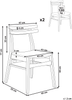 Esszimmerstuhl 2er Set CYNTHIANA Holz Hellbraun Grau Bild 2