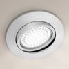 Brandson LED Einbaustrahler Deckenspot schwenkbar, Ultra Flach, Warmweiß 3000K, 5W, 320 Lumen, Dimmfunktion, Schwenkmechanismus (30° vertikal), LED fest integriert, warmweiß, Slim Einbauleuchte, Einbauspot Edelstahl Optik, Alu Deckenstrahler Bild 4