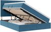 vidaXL Bett mit Stauraum und LED mit LED Dunkelblau 140 x 190 cm Samt 3372667 Bild 2