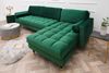 LebensWohnArt Sofa Ecksofa 260cm Ottomane beidseitig COMFORT grün Samt Federkern Bild 2
