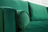 LebensWohnArt Sofa Ecksofa 260cm Ottomane beidseitig COMFORT grün Samt Federkern Bild 5