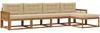 vidaXL Outdoor-Sofagarnitur mit Kissen 5 pcs Natur und Beige 3382491 Bild 2