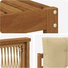 vidaXL Outdoor-Sofagarnitur mit Kissen 5 pcs Natur und Beige 3382491 Bild 5