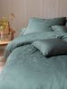 Irisette Premium Jacquard Bettwäsche Rio 155x220 Gräser grün salbei uni 8643-30 Bild 3