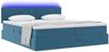 vidaXL Bett mit LED-Lichtleisten Dunkelblau 180 x 200 cm Samt 3371601 Bild 3