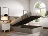 Vente-unique - CENOVAS Lattenrost und Bettrahmen Holz, PlatteStoff Beige - B 141 cm x H 35,2 cm x L 191 cm Bild 2
