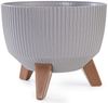 KONZEPT Blumentopf Pflanzschale 24/29cm Blumentopf mit Füßen, mit Wasserabfluss-Einsatz, wetterfest & UV-beständig, Übertopf für Innen & Außen Bild 2