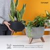 KONZEPT Blumentopf Pflanzschale 24/29cm Blumentopf mit Füßen, mit Wasserabfluss-Einsatz, wetterfest & UV-beständig, Übertopf für Innen & Außen Bild 4