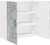 vidaXL Wandschrank PORTO Beton Grau 80 x 31 x 80 cm Holzwerkstoff 885408 Bild 5