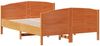 vidaXL Massivholzbett ohne Matratze Wachsbraun 140x190 cm Kiefernholz 3216181 Bild 3