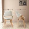 CLP 2er Set Esszimmerstuhl Vangale,natura/creme Stoff Bild 2