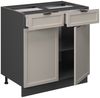 Küchenunterschrank Fame-Line GrauBeige 80 cm ohne Arbeitsplatte Vicco Bild 4