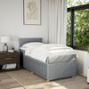 vidaXL Boxspringbett mit Matratze Hellgrau 100x200 cm Stoff 3287367 Bild 3
