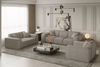 'Celes' Ecksofa mit rechter Ottomane, Stoff Scala Beige, 73x165/88x266 cm Bild 5