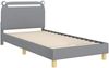 vidaXL Kinderbettgestell mit Kopfteil Hellgrau 90 x 190 cm Stoff 42011219 Bild 4