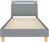 vidaXL Kinderbettgestell mit Kopfteil Hellgrau 90 x 190 cm Stoff 42011219 Bild 5