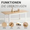 Esstisch ausziehbar 135x86 cm Wohnzimmertisch Weiß Holz Eiche Küchentisch Esszimmertisch Holztisch Tisch Bild 4