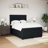 vidaXL Boxspringbett mit Matratze Schwarz 140x190 cm Samt 3294636 Bild 4