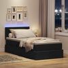 vidaXL Bett mit Stauraum und LED mit LED Schwarz 100 x 200 cm Stoff 3371063 Bild 5