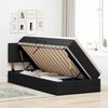 vidaXL Bett mit Stauraum und LED mit LED Schwarz 100 x 200 cm Stoff 3371063 Bild 4