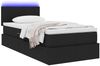 vidaXL Bett mit Stauraum und LED mit LED Schwarz 100 x 200 cm Stoff 3371063 Bild 3