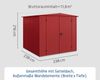 Hörmann Ecostar Metall-Gerätehaus Trend mit Satteldach Typ 2, 238x238 cm , purpurrot, 5,7 m²,2-flüglige Tür Bild 5